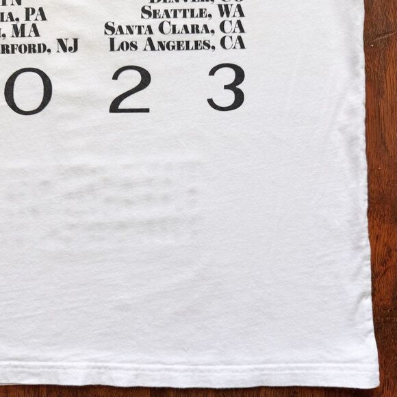 Taylor Swift Eras‎ Tour 2023 White Official Merch T-Shirt L Double Sided *flaws* - Picture 16 of 16